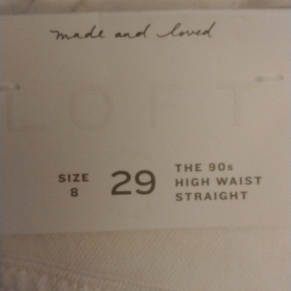 Loft White 90's Style Jeans